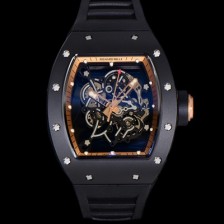 SA급 리차드밀레 남성용 RM055 부바왓슨 세라믹 50mm 기계식 수동형 무브먼트 스켈레톤 다이얼 ric0316 xx