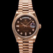 SA급 로렉스 남성용 New 데이데이트 m128235-0037 무게173g 18K 로즈골드 36mm 오토매틱 Cal.2836-2 타입 다이아몬드 브라운 옴브레 다이얼 rol5404 xx