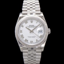 SA급 로렉스 남성용 904L스틸!! 신형 데이저스트 36mm II m126234-0025 오토매틱 Cal.3235 무브먼트 로마인덱스 화이트 다이얼 rol5385 xx