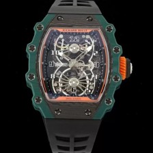 SA급 리차드밀레 남성용 RM21-02 투어빌론 포지드 카본 51mm 투르비용 무브먼트 스켈레톤 다이얼 ric0298 xx