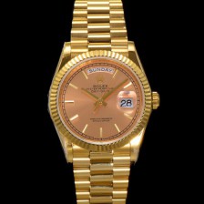 SA급 로렉스 남성용 New 데이데이트 m128238-0045 무게173g 18K 옐로우골드 프레지던트 36mm 오토매틱 Cal.2836-2 타입 샴페인 다이얼 rol5407 xx