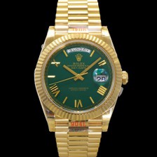 SA급 로렉스 남성용 New 데이데이트 m228238-0061 무게187g 18K 옐로우골드 40mm 오토매틱 Cal.2836-2 타입 그린 다이얼 rol5397 xx