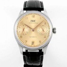 SA급 아이더블유씨 남성용 포루투기즈 IW501705 세븐데이즈 42mm 오토매틱 무브먼트 골드 다이얼 iwc4102 xx
