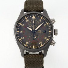 SA급 아이더블유씨 남성용 파일럿 워치 IW389002 미라마 크로노그래프 44mm 오토매틱 무브먼트 그레이 다이얼 iwc4095 xx