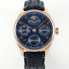 SA급 아이더블유씨 남성용 포루투기즈 IW503312 퍼페추얼 캘린더 싱글 문 44mm 18k 로즈골드 오토매틱 무브먼트 블루 다이얼 iwc4109 xx