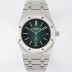 SA급 오데마피게 남성용 하이엔드 로얄오크 16202PT.OO.1240PT.01 엑스트라 씬 50주년 기념 39mm 오토매틱 Cal.7121타입 그린 다이얼 aud6567 xx