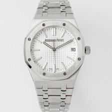 SA급 오데마피게 남성용 로얄오크 셀프와인딩 15510ST.OO.1320ST.08 41mm 오토매틱 Cal.4302 무브먼트 실버 와플 다이얼 aud6542 xx