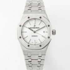 SA급 오데마피게 남성용 하이엔드 15450ST 로얄오크 37mm 오토매틱 Cal.3120무브먼트 실버 와플 다이얼 aud6522 xx