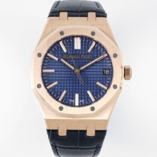 SA급 오데마피게 남성용 로얄오크 셀프와인딩 15510OR.OO.D315CR.02 18K 로즈골드 41mm 오토매틱 Cal.4302 무브먼트 블루 와플 다이얼 aud6548 xx