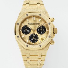 SA급 오데마피게 남성용 로얄오크 26240BA.GG.1324BA.01 크로노그래프 18K 옐로우골드 41mm 오토매틱 Cal.4401 타입 샴페인 와플 다이얼 aud6560 xx