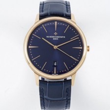 SA급 바쉐론콘스탄틴 남성용 패트리모니 85180/000R-B515 셀프 와인딩 드레스 워치!! 18K 로즈골드 케이스 블루 다이얼 오토매틱 무브먼트 vac1162 xx