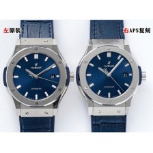 SA급 휴블렛 남성용 클래식 퓨전 542.NX.7170.LR 42mm 오토매틱 2892 타입 가죽/러버 믹스 블루 다이얼 hub2136 xx