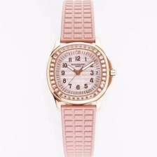 SA급 파텍필립 여성용 아쿠아넛 5072R-001 마더 오브 펄 18k 로즈골드 35.6mm 오토매틱 Cal.324 타입 투톤 베이지 다이얼 pat2234 xx