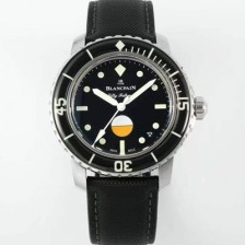 SA급 블랑팡 남성용 피프티 패덤즈 MIL-SPEC 캔버스 5008-1130-B52A 40mm 오토매틱 Cal.1151타입 블랙 다이얼 bla4212 xx