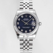 SA급 로렉스 여성용 데이져스트 178274 플루티드 31mm 쥬빌레 오토매틱 2236타입 블루 다이얼 rol5437 xx