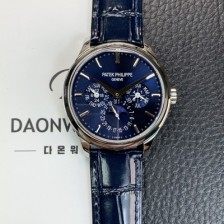SA급 파텍필립 남성용 퍼페추얼 캘린더 5140 가죽줄 40mm 오토매틱 Cal.240 타입 블루 다이얼 pat2241 xx