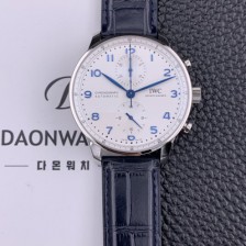 SA급 아이더블유씨 남성용시계 베스트 신형 포르투기즈 IW371617 크로노그래프 오토매틱 ETA7750-2 타입 41mm 화이트 다이얼 iwc4117 xx