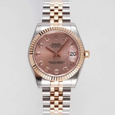 SA급 로렉스 여성용 데이져스트 178271 플루티드 18k 로즈골드 31mm 쥬빌레 오토매틱 2236타입 핑크 다이얼 rol5444 xx