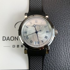 SA급 브레게 남성용 마린 컬렉션 5817ST/12/5V8 빅데이트 UP!! 39MM 화이트 물결무늬 다이얼 Cal.517GG HG 오토매틱 무브먼트 brg03023 xx