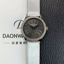 SA급 파텍필립 여성용 칼라트라바 4897G-001 나토천/가죽줄 33mm 오토매틱 Cal.324 타입 그레이 다이얼 pat2254 xx