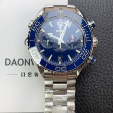 SA급 오메가 남성용 씨마스터 신제품 215.30.46.51.03.001 플래닛 오션 600m 코액시얼 마스터 크로노미터 45.5mm 크로노그래프 오토매틱 Cal.9900 타입 블루 다이얼 omg0202 xx