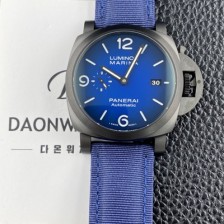 SA급 파네라이 남성용 루미노르 PAM02319 1950 마리나 3데이즈 밀란 부티크 44mm 오토매틱 Cal.P.9010 타입 블루 다이얼 pan5239 xx