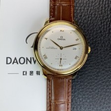 SA급 오메가 남성용 드빌 스몰 434.53.41.20.02.001 세컨즈 마스터 크로노미터 18K 옐우골드 41mm 오토매틱 Cal.8802 타입 실버 다이얼 omg0216 xx