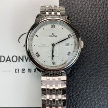 SA급 오메가 남성용 드빌 스몰 434.10.41.20.02.001 세컨즈 마스터 크로노미터 41mm 오토매틱 Cal.8802 타입 실버 다이얼 omg0210 xx