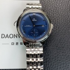 SA급 오메가 남성용 드빌 스몰 434.10.41.20.03.001 세컨즈 마스터 크로노미터 41mm 오토매틱 Cal.8802 타입 블루 다이얼 omg0211 xx