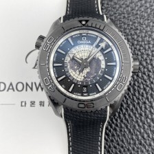 SA급 오메가 남성용 씨마스터 GMT세라믹 215.92.46.51.01.003 플래닛 오션 600m 코액시얼 월드타이머 45.5mm 마스터 크로노미터 오토매틱 Cal.8938 타입 블랙 다이얼 omg0231 xx