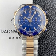 SA급 오메가 남성용 씨마스터 신제품 215.20.46.51.03.001 플래닛 오션 600m 코액시얼 마스터 크로노미터 45.5mm 크로노그래프 오토매틱 Cal.9900 타입 블루 다이얼 omg0251 xx