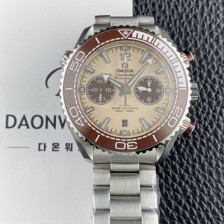 SA급 오메가 남성용 씨마스터 신제품 215.32.46.51.09.001 플래닛 오션 600m 코액시얼 마스터 크로노미터 45.5mm 크로노그래프 오토매틱 Cal.9900 타입 베이지 다이얼 omg0255 xx