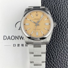 SA급 로렉스 남성용 904스틸 오이스터 퍼페추얼 m134300 오토매틱 칼리버 3230타입 41mm 메탈시계 베이지 다이얼 rol5621 xx