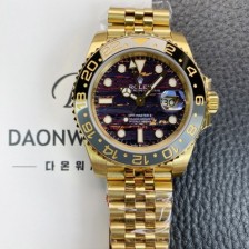 SA급 로렉스 남성용 지엠티 마스터 126718GRNR 타이거 아이언 18K 옐우골드 오토매틱 Cal.3285타입 브라운 다이얼 rol5612 xx