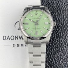 SA급 로렉스 남성용 904스틸 오이스터 퍼페추얼 m134300 오토매틱 칼리버 3230타입 41mm 메탈시계 피스타치오 다이얼 rol5622 xx