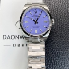 SA급 로렉스 남성용 오이스터 퍼페추얼 m126000 오토매틱 칼리버 3230타입 36미리 메탈시계 라벤더 다이얼 rol5618 xx