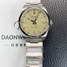 SA급 로렉스 남성용 오이스터 퍼페추얼 m126000 오토매틱 칼리버 3230타입 36미리 메탈시계 베이지 다이얼 rol5619 xx