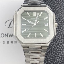 SA급 파텝필립 남성용 큐비투스 데이트 Ref.5821 45mm 오토매틱 Cal.26-330 SC 타입 그린 다이얼 pat2265 xx