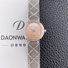 SA급 
디올 여성용 라디드 사틴 25mm 다이아몬드 쿼츠 무브먼트 핑크 자게 다이얼 dio1009 xx