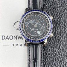 SA급 파텍필립 남성용 그랜드 컴플리케이션 6104P 문페이즈 43mm 오토매틱 Cal.240 타입 블랙 다이얼 pat2278 xx