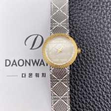 SA급 
디올 여성용 라디드 사틴 25mm 쿼츠 무브먼트 화이트 자게 다이얼 dio1004 xx