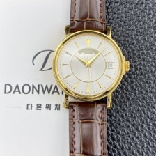 SA급 파텍필립 남성용 칼라트라바 5153R 가죽줄 18K 옐우골드 38mm 오토매틱 Cal.324 타입 화이트 다이얼 pat2282 xx