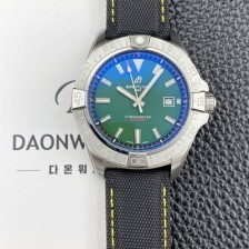 SA급 브라이틀링 남성용 어벤져 44mm 나일론줄 오토매틱 2836-2 타입 그린 다이얼 bre6063 xx