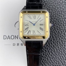 SA급 까르띠에 남성용 산토스 뒤몽 santos1612 엑스라지 46.6mm 쿼츠 무브먼트 실버 다이얼 car69378 xx
