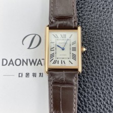 SA급 까르띠에 남성용 2025신상! 탱크 루이스 WGTA0346 18K 로즈골드 38.1mm 악어가죽 오토매틱 무브먼트 화이트 다이얼 car69381 xx