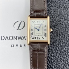 SA급 까르띠에 남성용 2025신상! 탱크 루이스 WGTA0346 18K 로즈골드 38.1mm 악어가죽 오토매틱 무브먼트 화이트 다이얼 car69381 xx