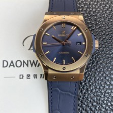 SA급 휴블렛 남성용 클래식 퓨전 511.OX.7180.LR 18K 로즈골드 42mm 오토매틱 2892타입 블루 다이얼 hub2146 xx