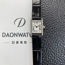 SA급 까르띠에 여성용 탱크 루이스 미니 WGTA0212 다이아몬드 24mm 가죽줄 쿼츠 무브먼트 화이트 다이얼 car69373 xx