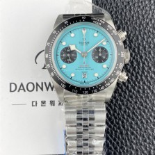 SA급 튜더 남성용 헤리티지 블랙베이 M79360N 크로노그래프 팬더 41mm 오토매틱 7750무브먼트 플라밍고 블루 다이얼 tud5139 xx