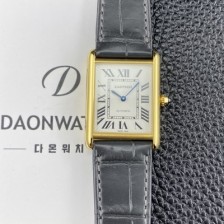 SA급 까르띠에 남성용 2025신상! 탱크 루이스 WGTA0357 18K 옐우골드 38.1mm 악어가죽 오토매틱 무브먼트 화이트 다이얼 car69384 xx